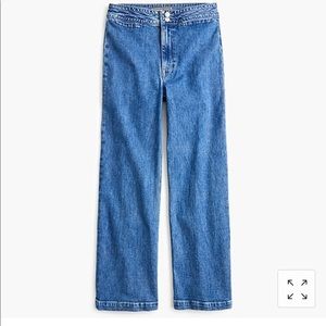 J.Crew Point Sur wide-leg eco jean in Bright Ocean
